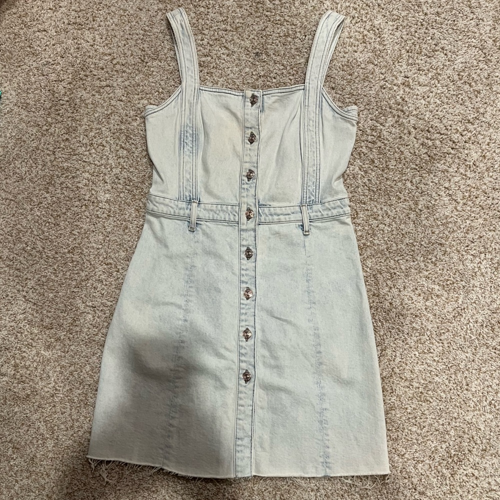 7 FOR ALL MANKIND CORSET MINI DENIM DRESS